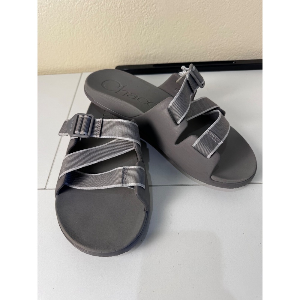 Chaco Chillos Slide Mens Size 11 Gray Adjustable Strap Comfort Sport Sandals
